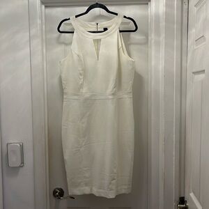 WHITE HOUSE BLACK MARKET White Sleeveless Dress - Size 12 (NWT)